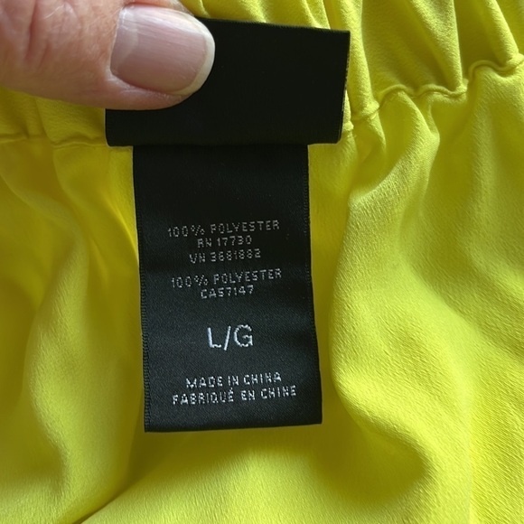 NWT Mossimo bright yellow a line skirt pockets elastic waist in back size large - Picture 9 of 9